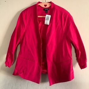 Torrid NWT Pink Cut Away Blazer Size 00 (M/L)